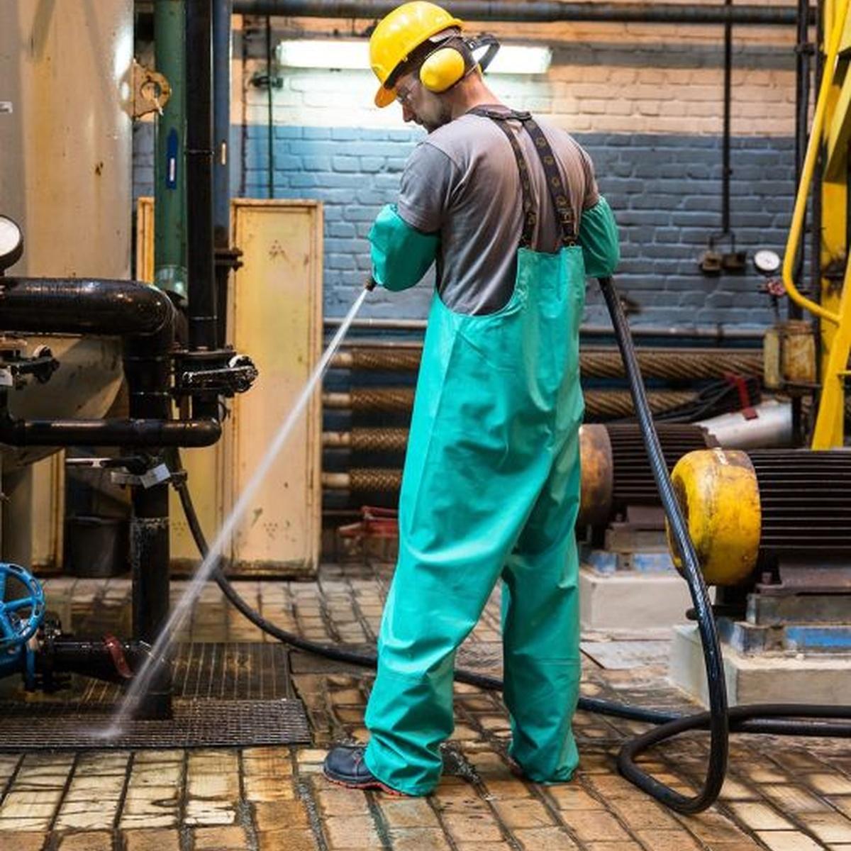 H357/XL - BIB PANTS PROS Model 421, Chemical Resistant, Green